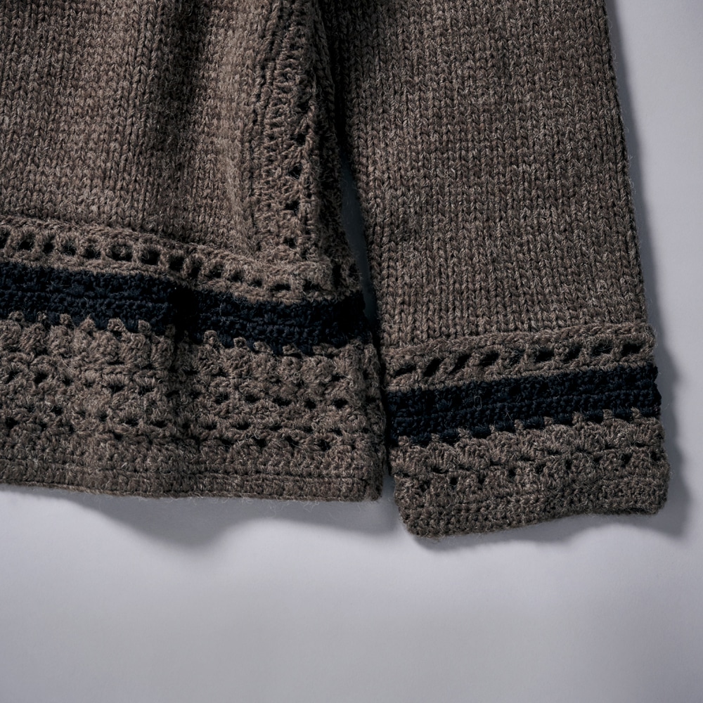 crochet knit moss green｜KEEN AND INTENSE｜MAILIVIS(メイリビス)