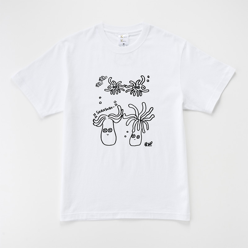 【小林歌穂個展2025グッズ】くらしのこばやしTシャツ(いそぎんちゃく)
