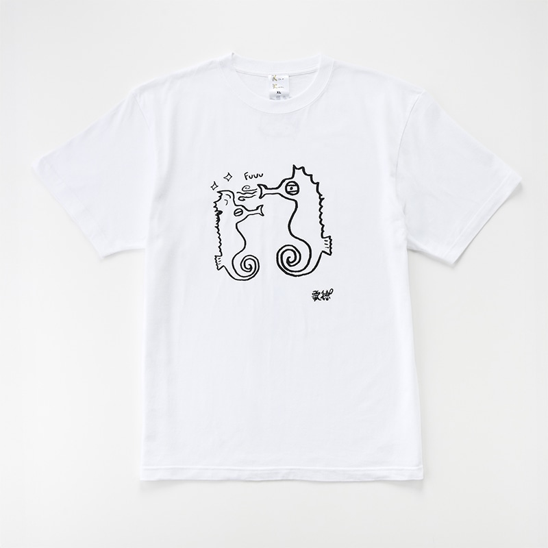 【小林歌穂個展2025グッズ】くらしのこばやしTシャツ(タツノオトシゴ)
