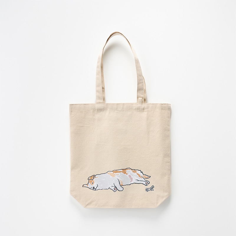 【小林歌穂個展2025グッズ】寝転がり犬トートバッグ