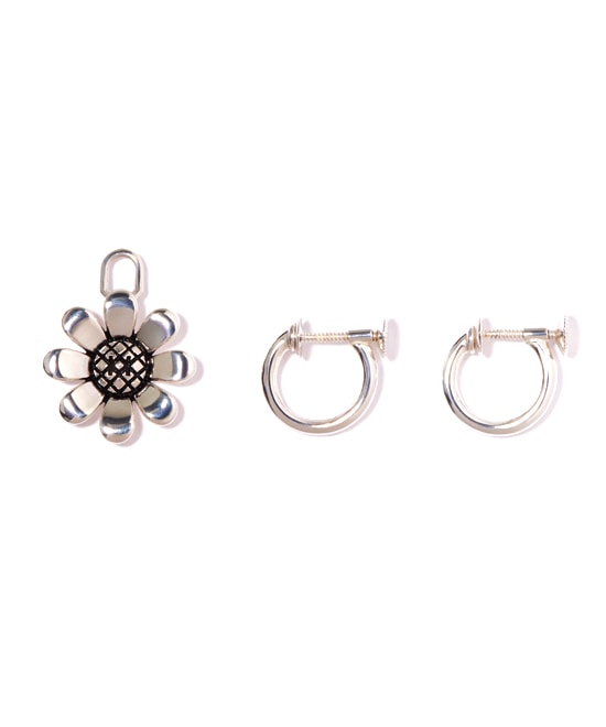 hoop earrings with sunflower｜KEEN AND INTENSE｜MAILIVIS(メイリビス)