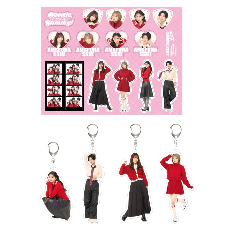 Sweetie Lovely Yummy! Sticker&Key holder Set