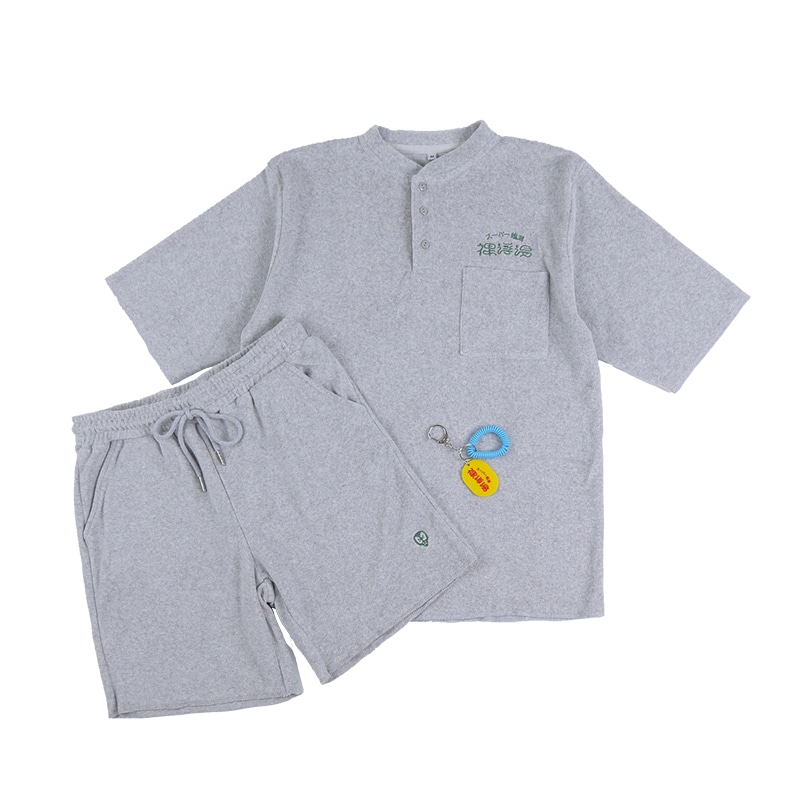 スーパー銭湯裸浮湯 館内着 上下セット(Gray)