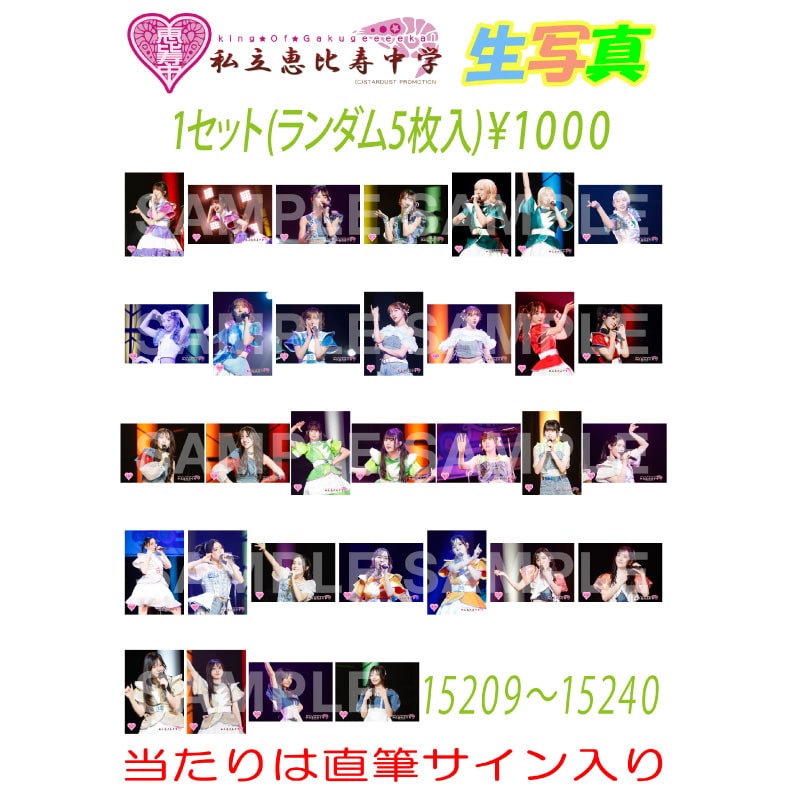 生写真 秋のキャラバンツアー愛知公演 販売分 (No.15209~No.15240)