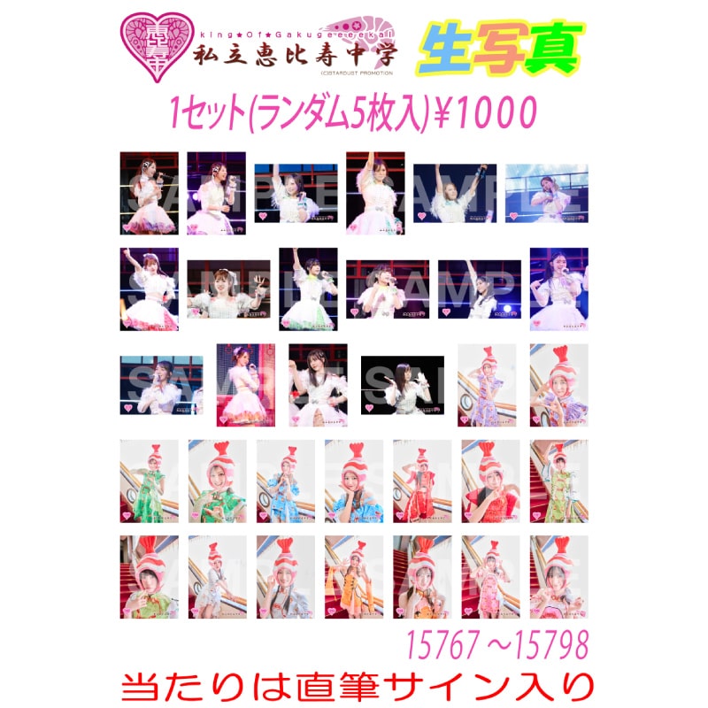 生写真 2026.8.8-8.9 FAMIEN 2026 両日 販売分 (No.15767~No.15798)