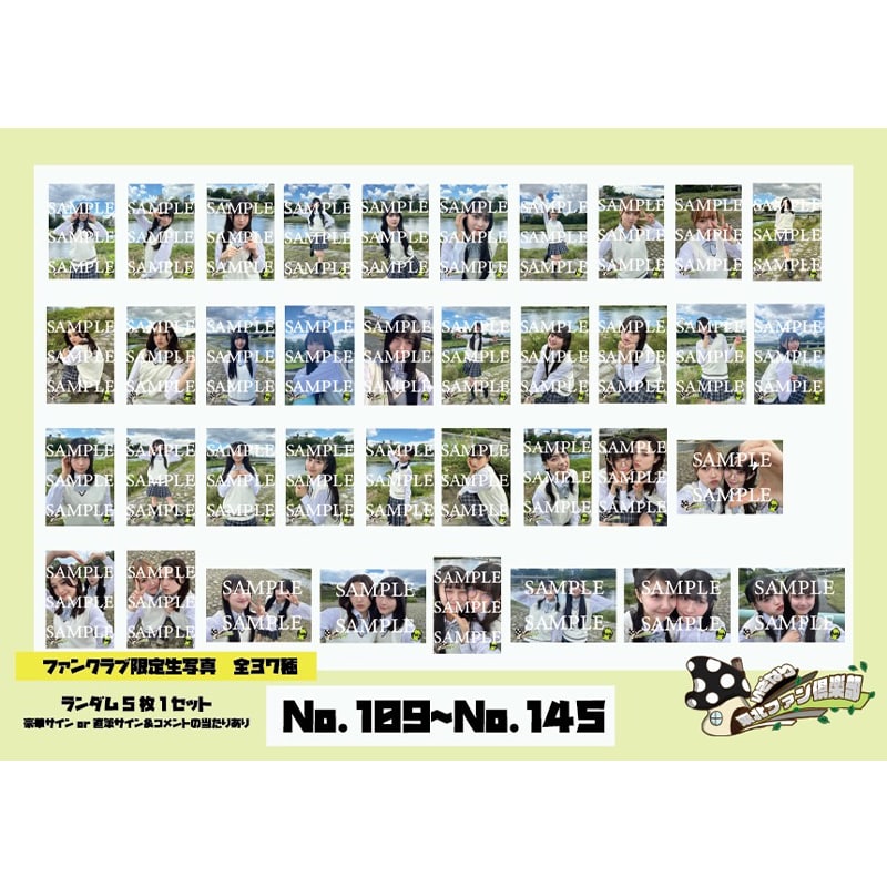 いぎなり東北ファン倶楽部限定 いぎなり生写真(No.109~No.145)