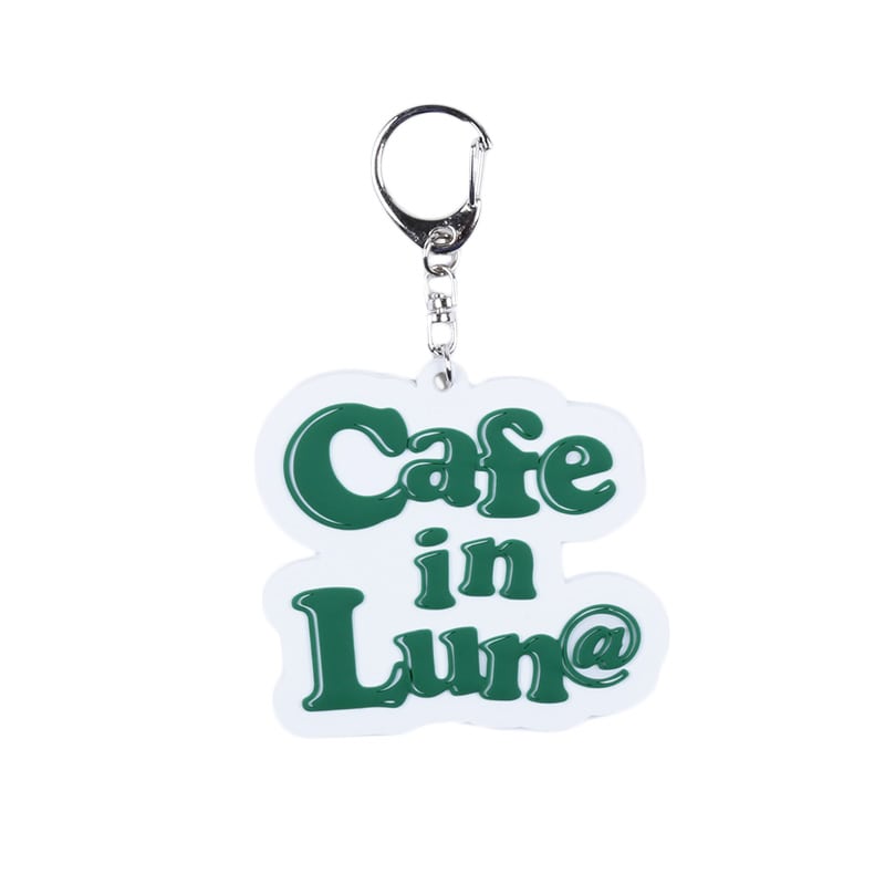 Cafe in Lun@ Rubber keychain
