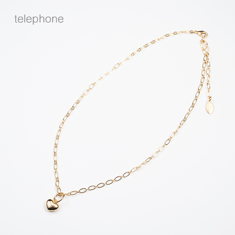 〈お電話会特典〉chain necklace & heart charm set (gold)