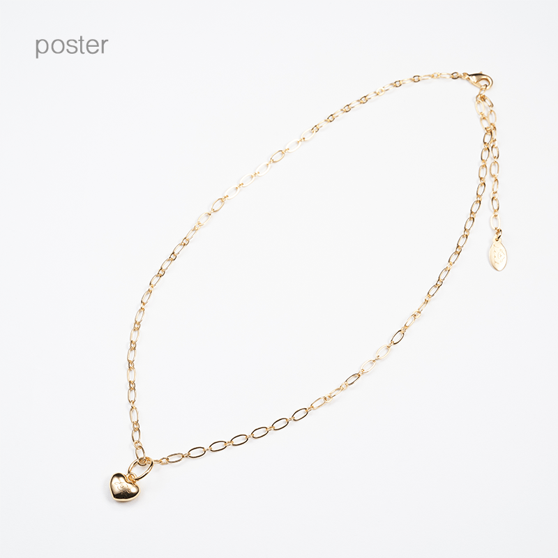 〈ポスター特典〉chain necklace & heart charm set (gold)