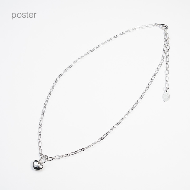 〈ポスター特典〉chain necklace & heart charm set (silver)