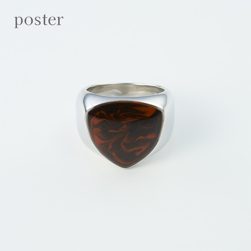 〈ポスター〉Leoh marble ring(silver)