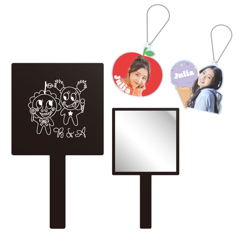 杏ジュリア生誕記念商品2023:ハンドミラー&アクリルチャームセット