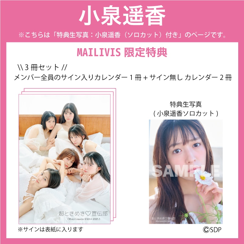 【3冊セット】超ときめき宣伝部オフィシャルカレンダー2024.4-2025.3 (小泉遥香)