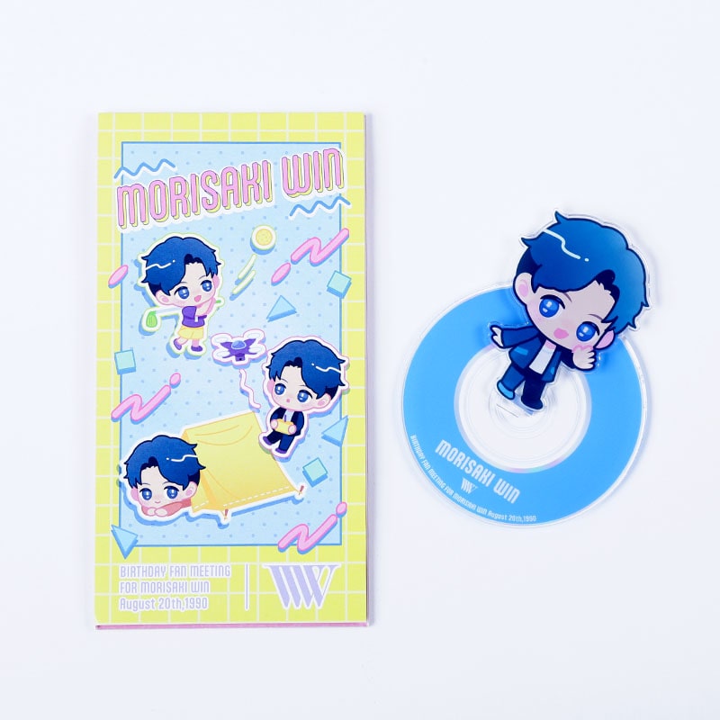 MORISAKI WIN BIRTHDAY ANNIVERSARY CD TYPE ACRYLIC STAND